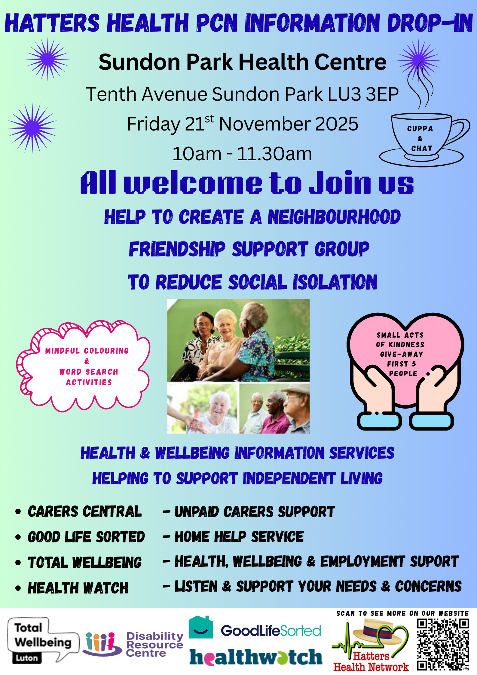 Hatters Health PCN Information Drop-In Session