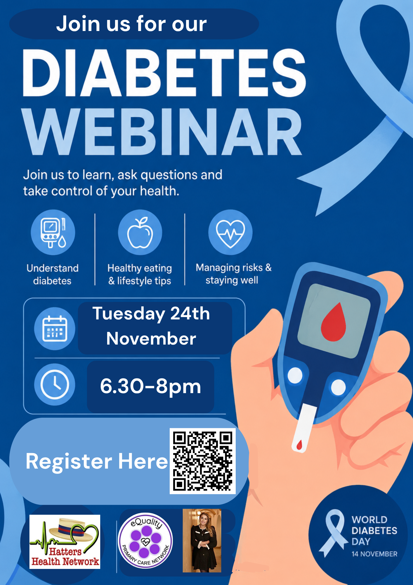 💙 DIABETES WEBINAR – JOIN US! 💙